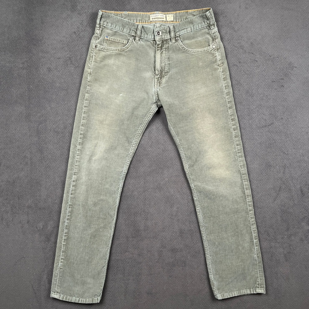 Patagonia Corduroy Pants Mens 30x30 Forge Gray Straight Fit Organic Cotton 55920